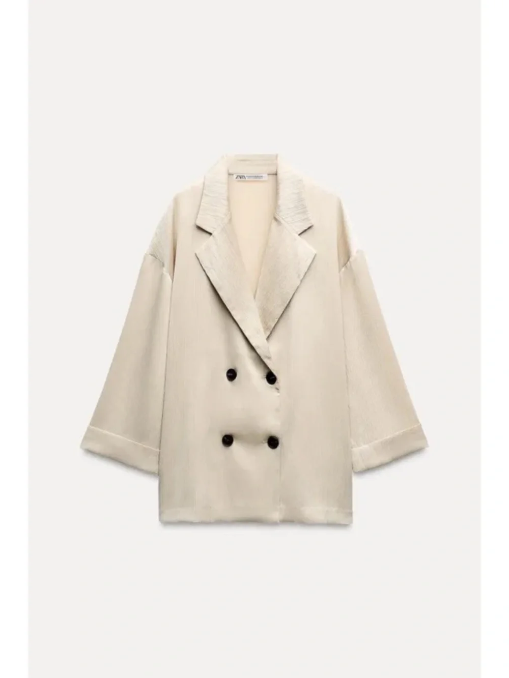 ZARA Oversized Crinkle Blazer - Picture 2 of 10